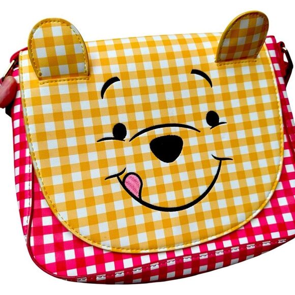 Loungefly Disney Winnie the Pooh Gingham Cosplay Crossbody Bag - Picture 1 of 13
